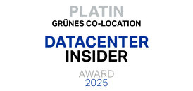 Auszeichnung: „Datacenter Insider Award 2025“ – Platin in der Kategorie „Grünes Co-Location“.
